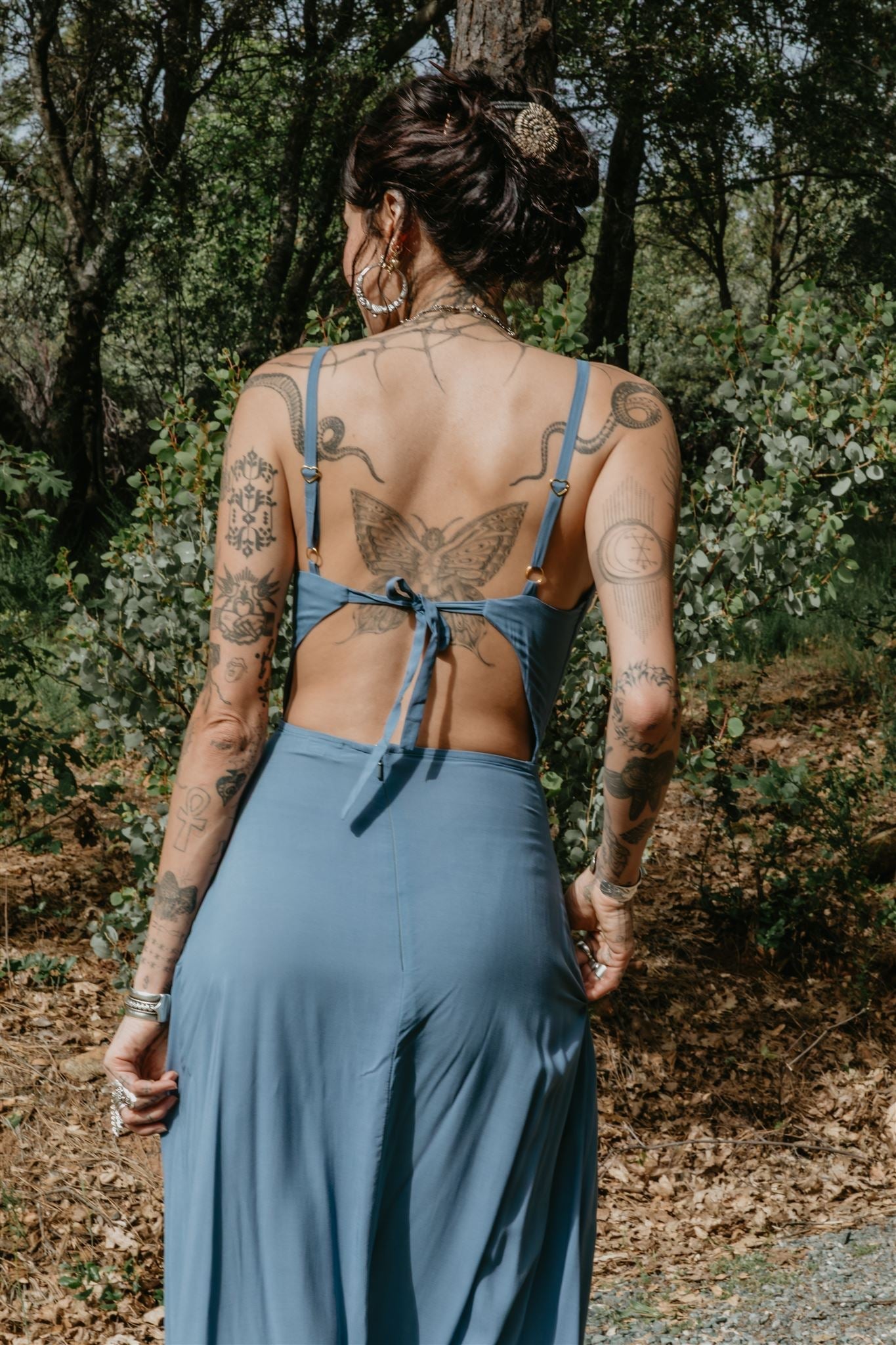 Meadow Dress in BB Blue Challis