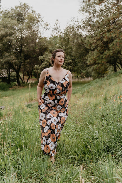 Meadow Dress in Poppy Challis