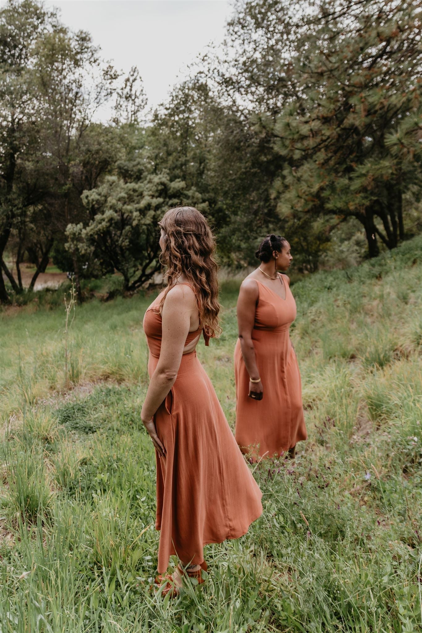 Meadow Dress in Ochre Irish Linen