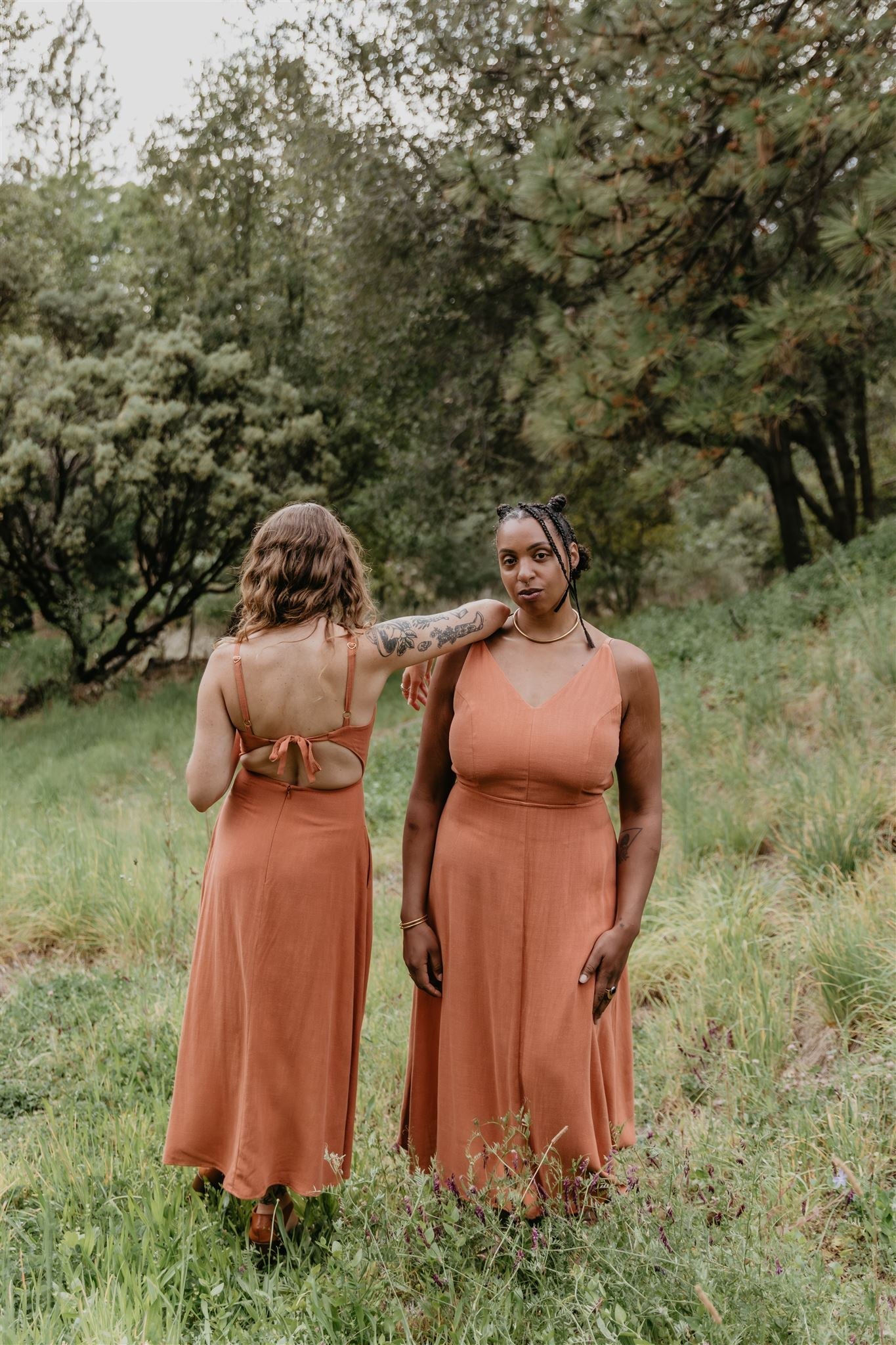 Meadow Dress in Ochre Irish Linen
