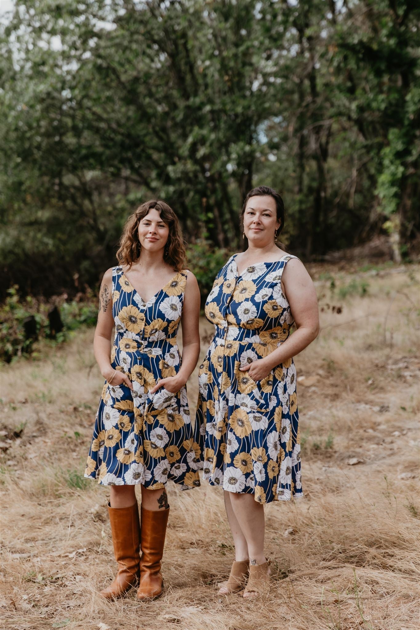 Sheet Dress in Blue Poppy Challis