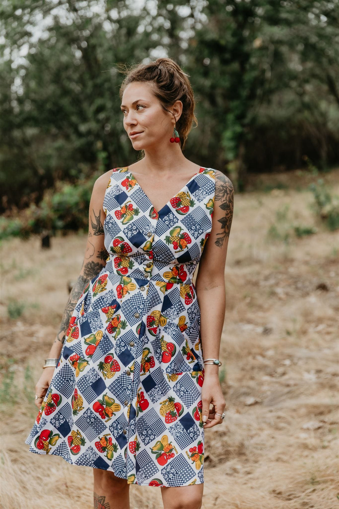 Field Day Dress Sheet Dress in Sweet Fruits