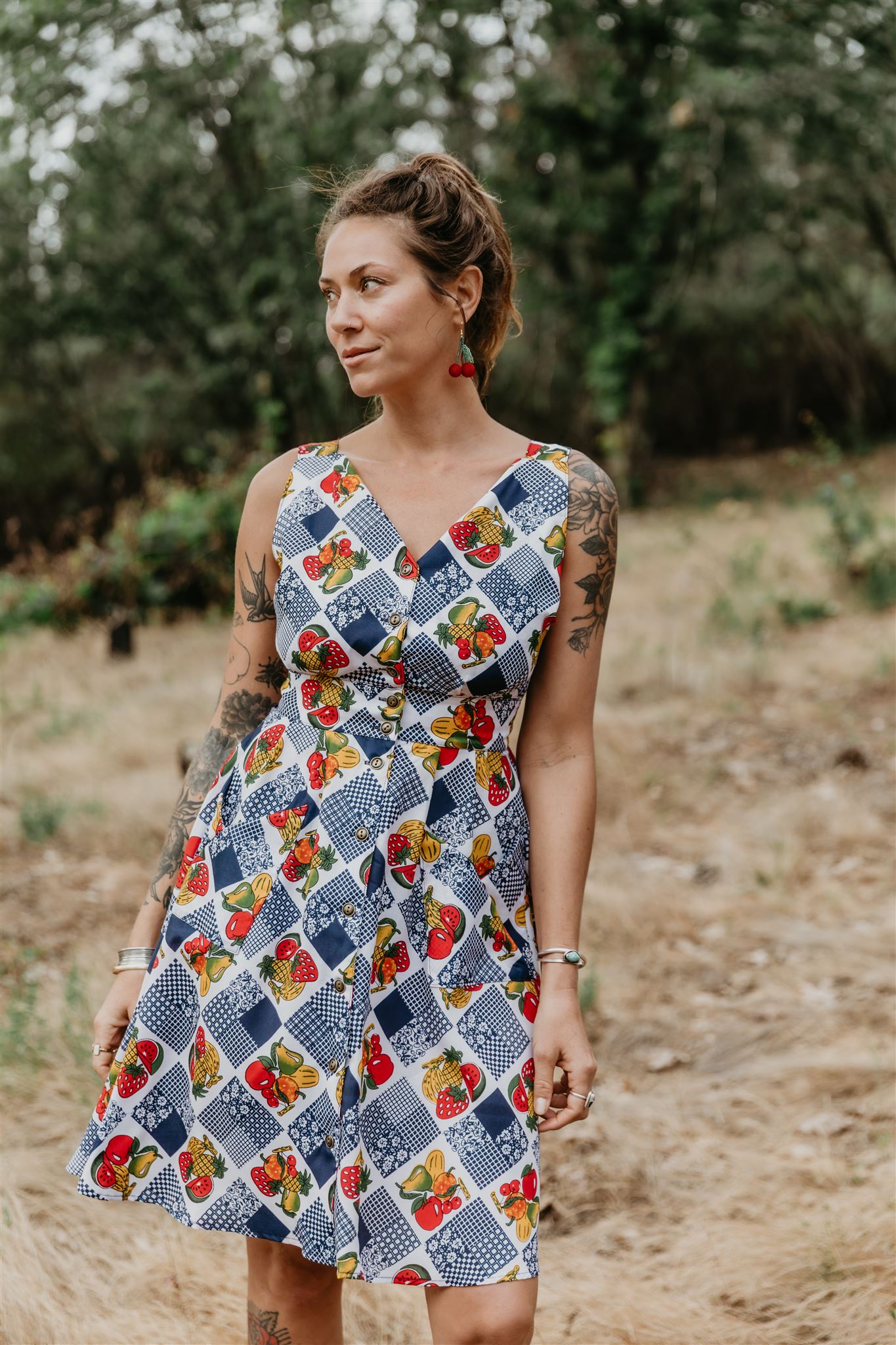 Sheet Dress in Sweet Fruits