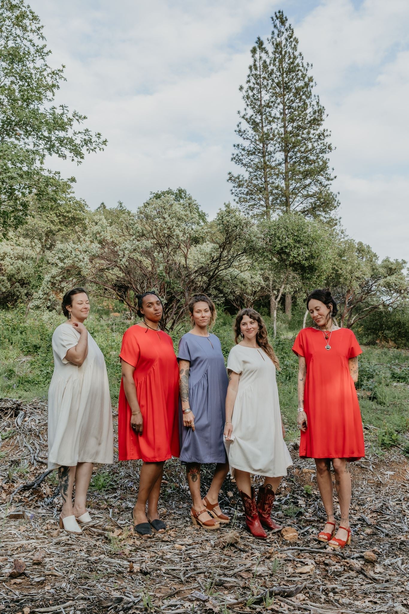 Nada Dress in Cherry Red Linen