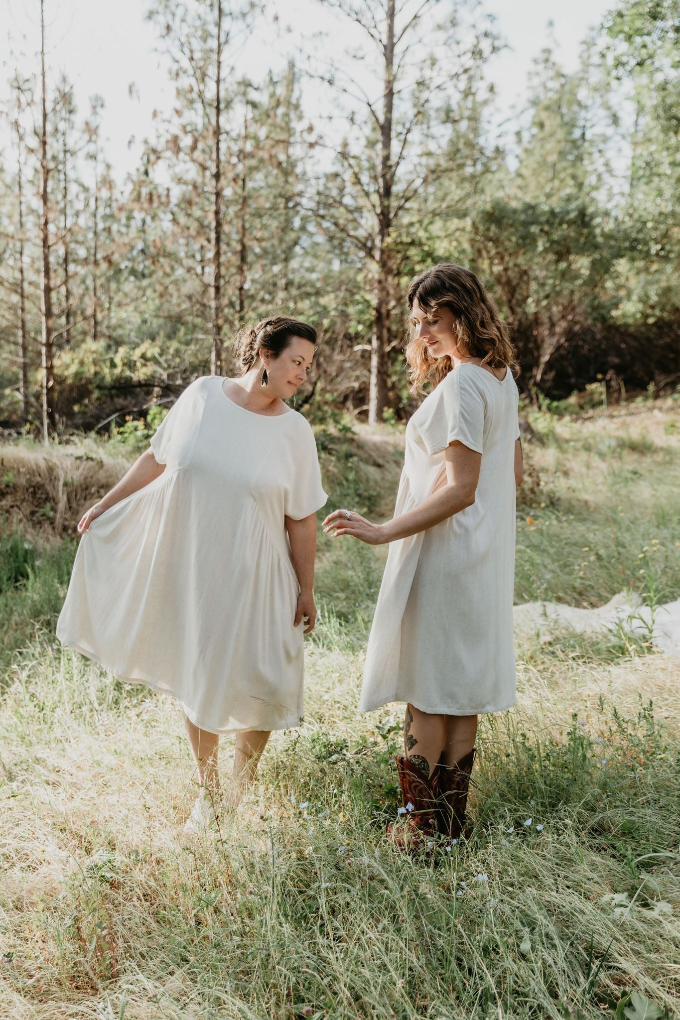 Nada Dress in Oat Irish Linen