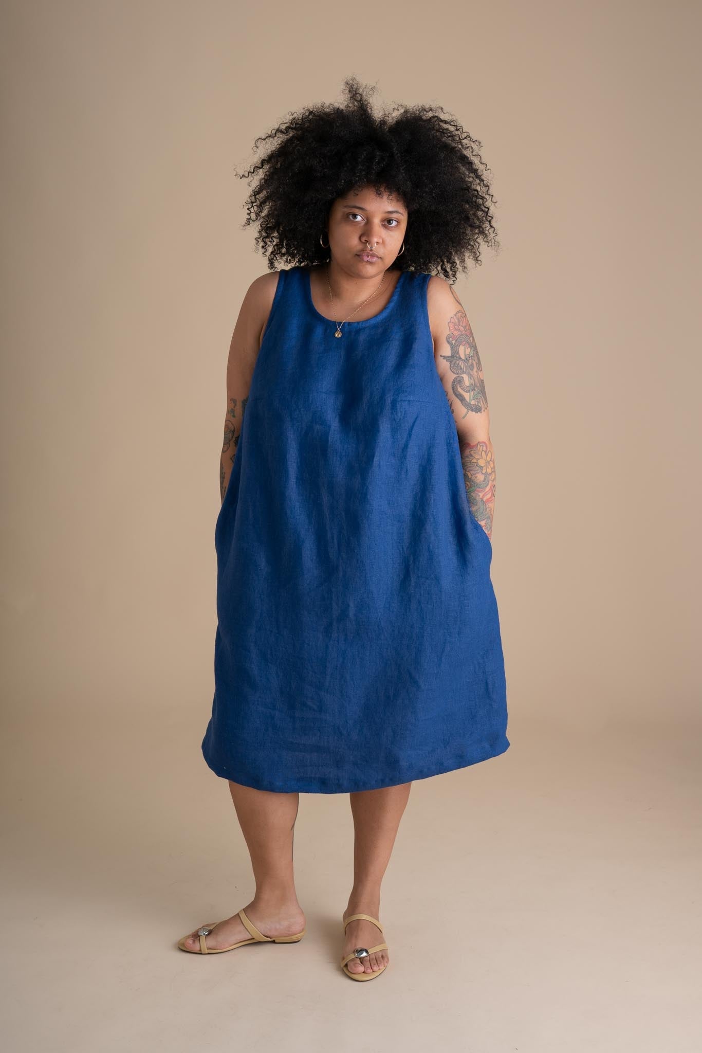 Field Dress in Kingfisher Citrus