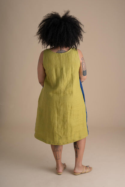 Field Dress in Kingfisher Citrus