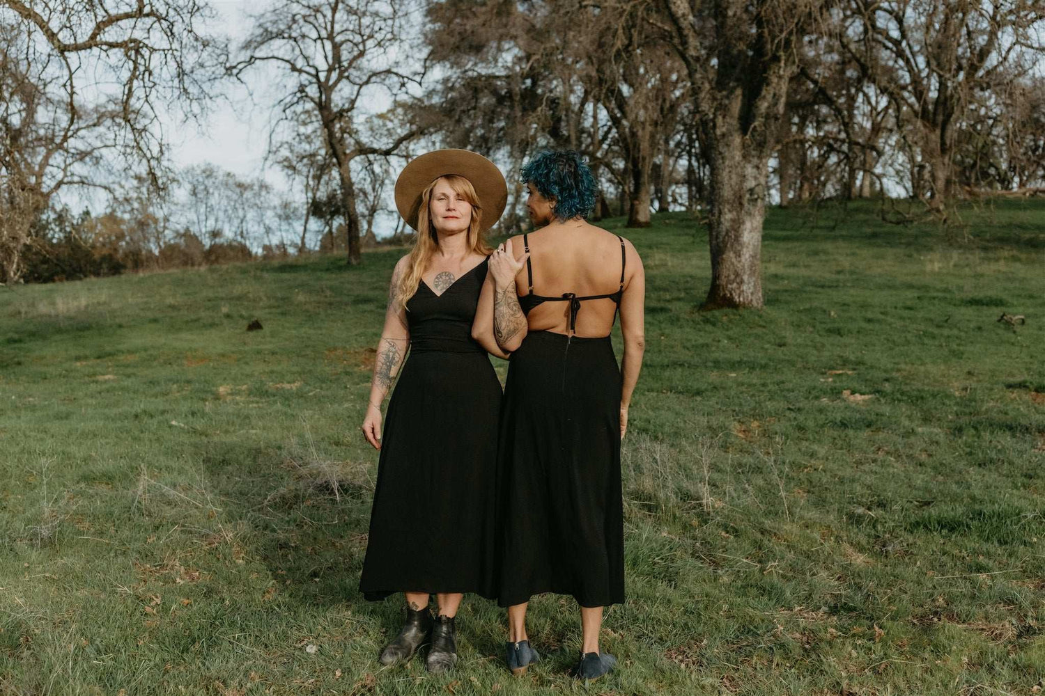 Field Day Dress XS Meadow Dress in Black Challis