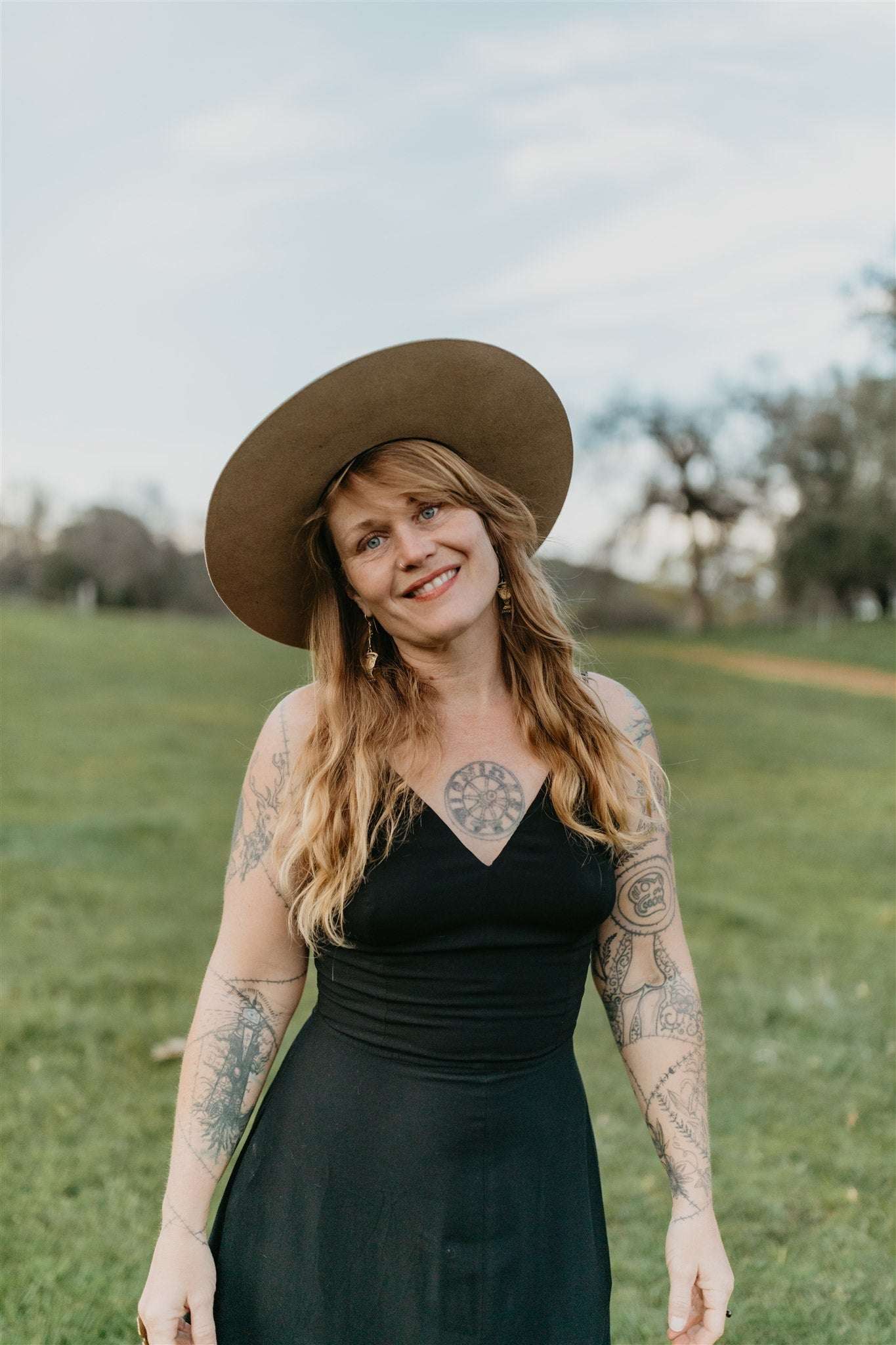Field Day Dress Meadow Dress in Black Challis