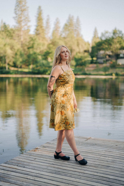 Field Day Dress Uriah Dress in Mustard Marigold Linen