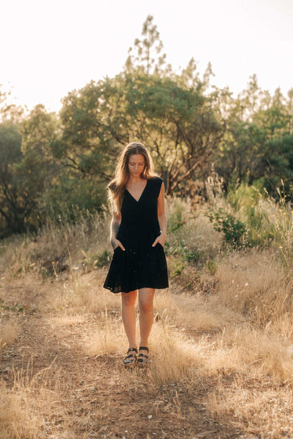 Field Day Dress Spicy Xena 2.0 in Black Challis