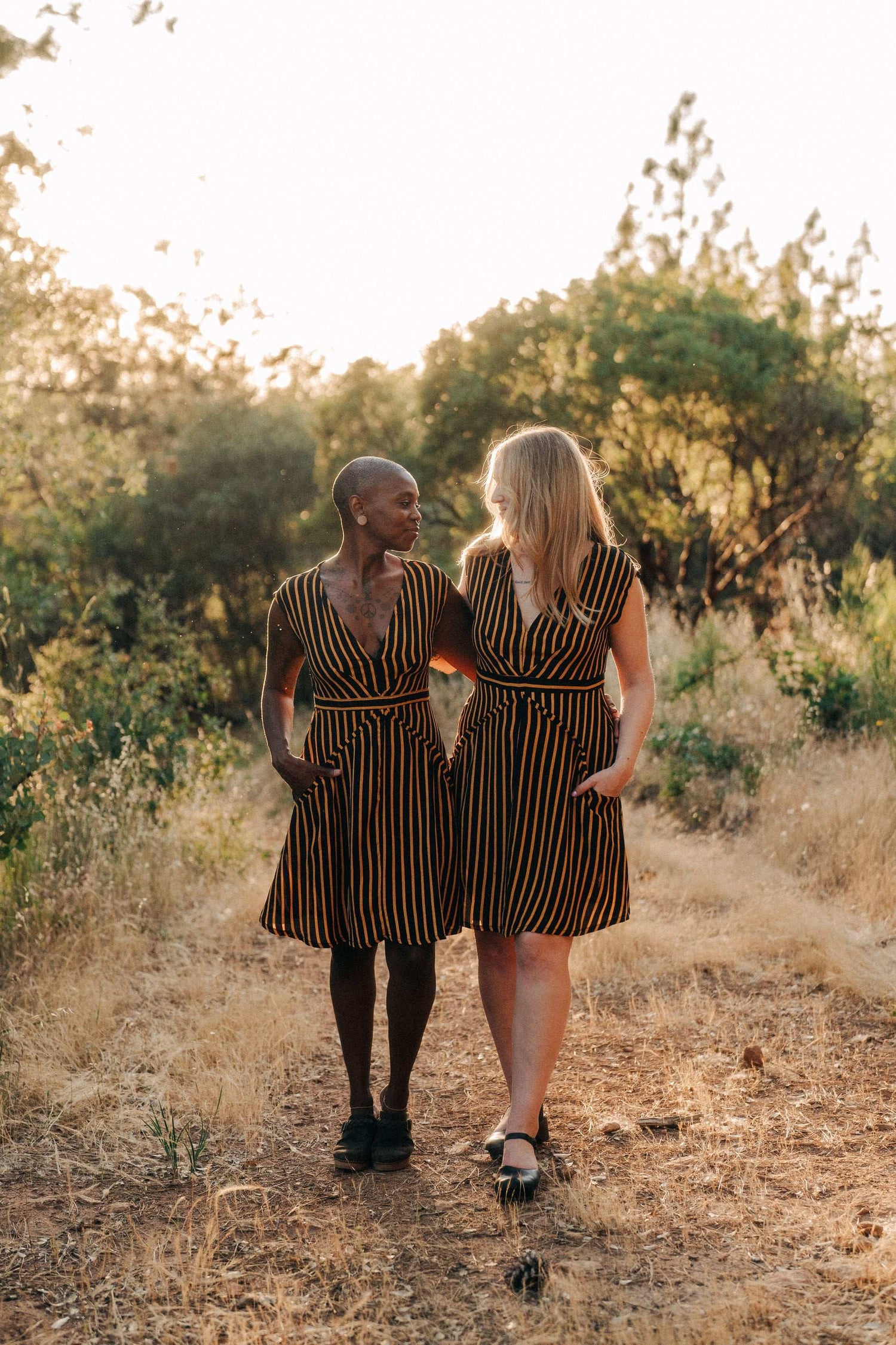 Field Day Dress Spicy Xena 2.0 in Gold Stripe