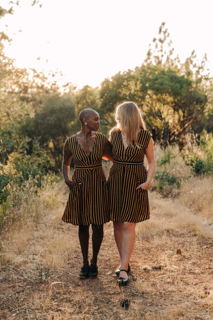 Field Day Dress Spicy Xena 2.0 in Gold Stripe