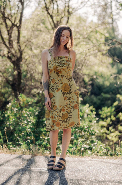 Field Day Dress Uriah Dress in Mustard Marigold Linen