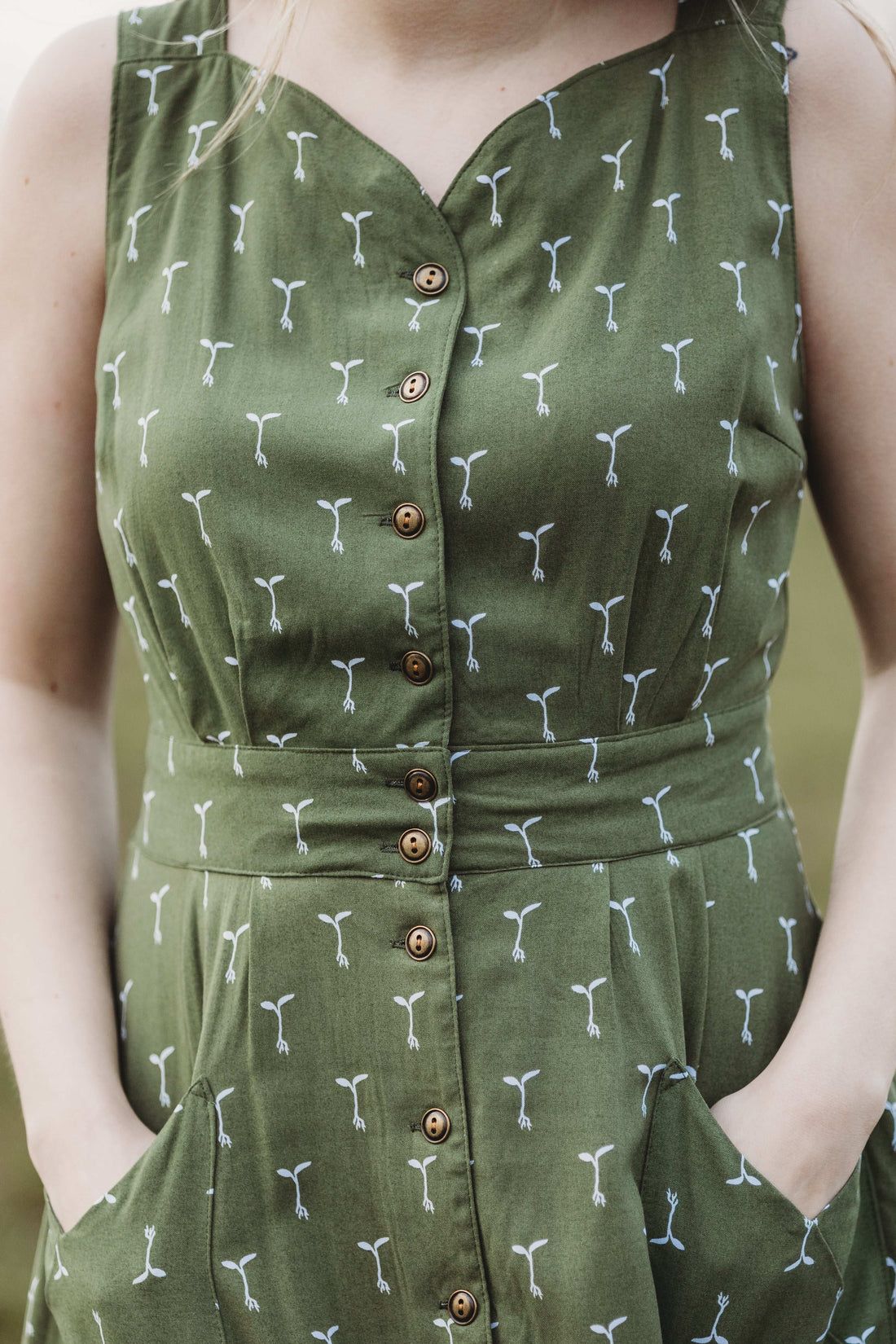 Field Day Dress Sheet Dress in Green Sprout