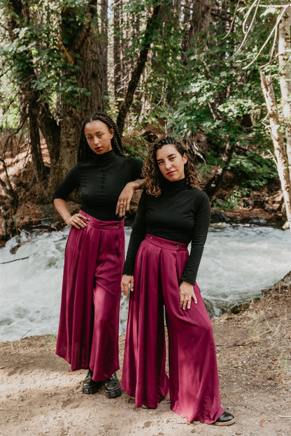 Rue Pants in Merlot Challis