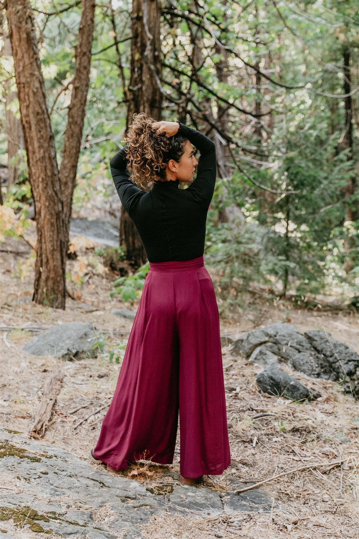 Rue Pants in Merlot Challis