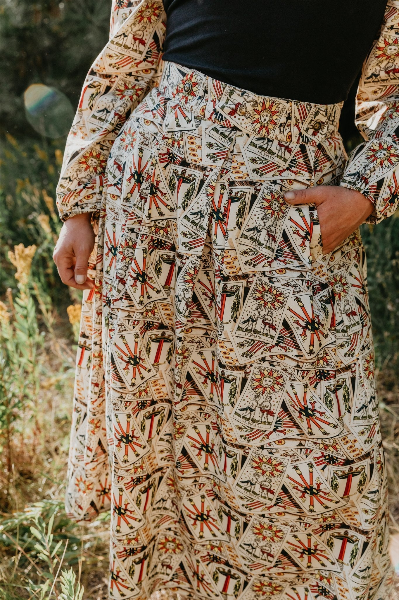 Rue Skirt in Cotton Tarot