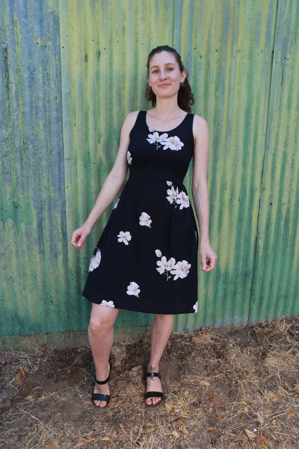 Field Day SS20 Hannah Dress in Black Magnolia