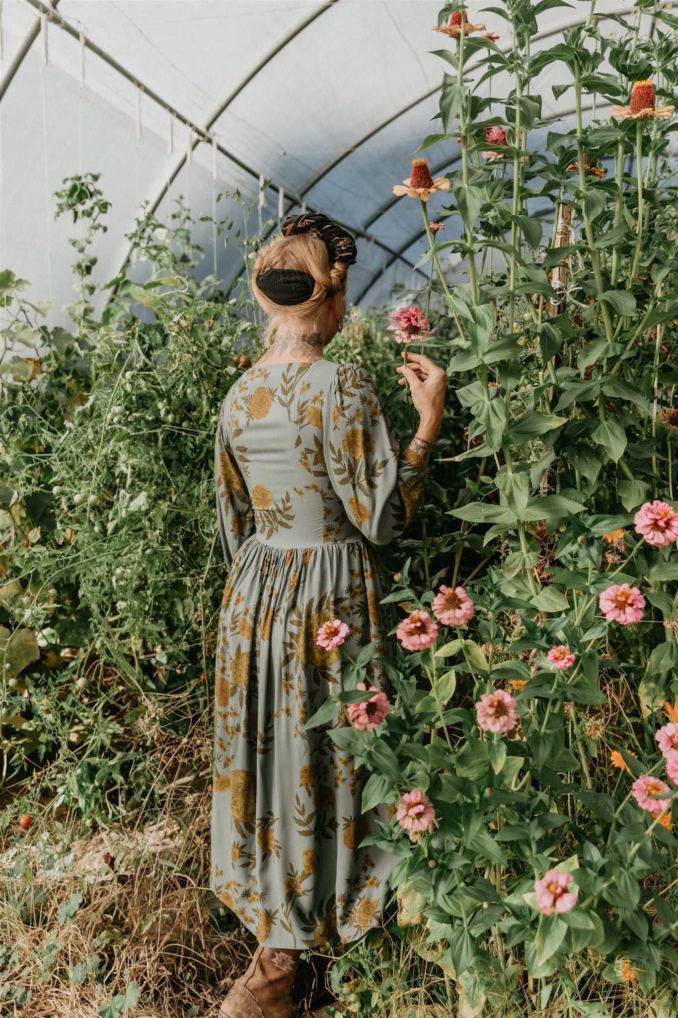 Field Day Dress Prairie Dress in Slate Marigold