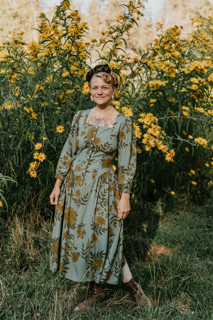 Field Day Dress Prairie Dress in Slate Marigold