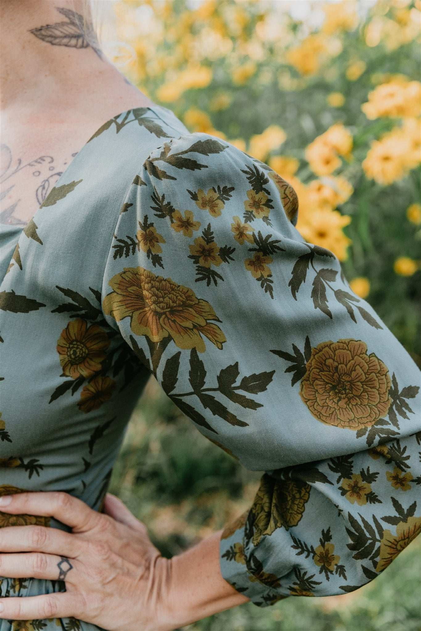 Field Day Dress Prairie Dress in Slate Marigold