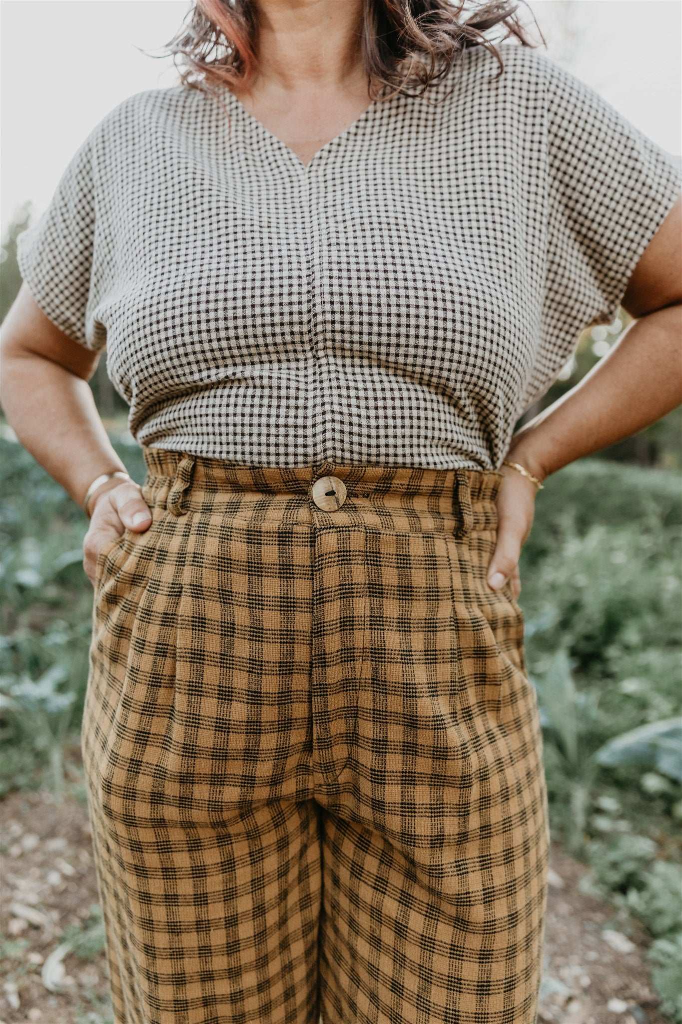 Field Day Pants Perfect Pant in Brown Checker