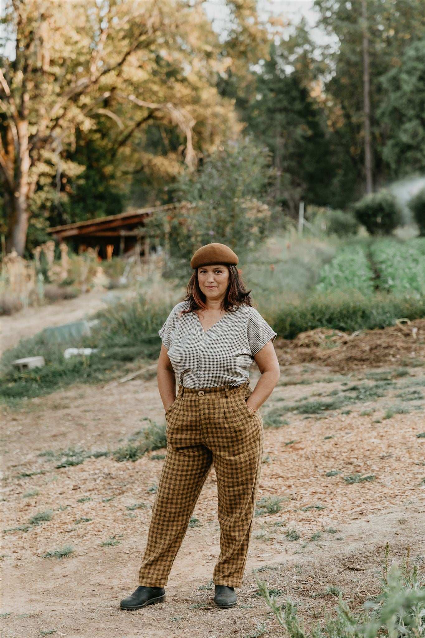 Field Day Pants Perfect Pant in Brown Checker