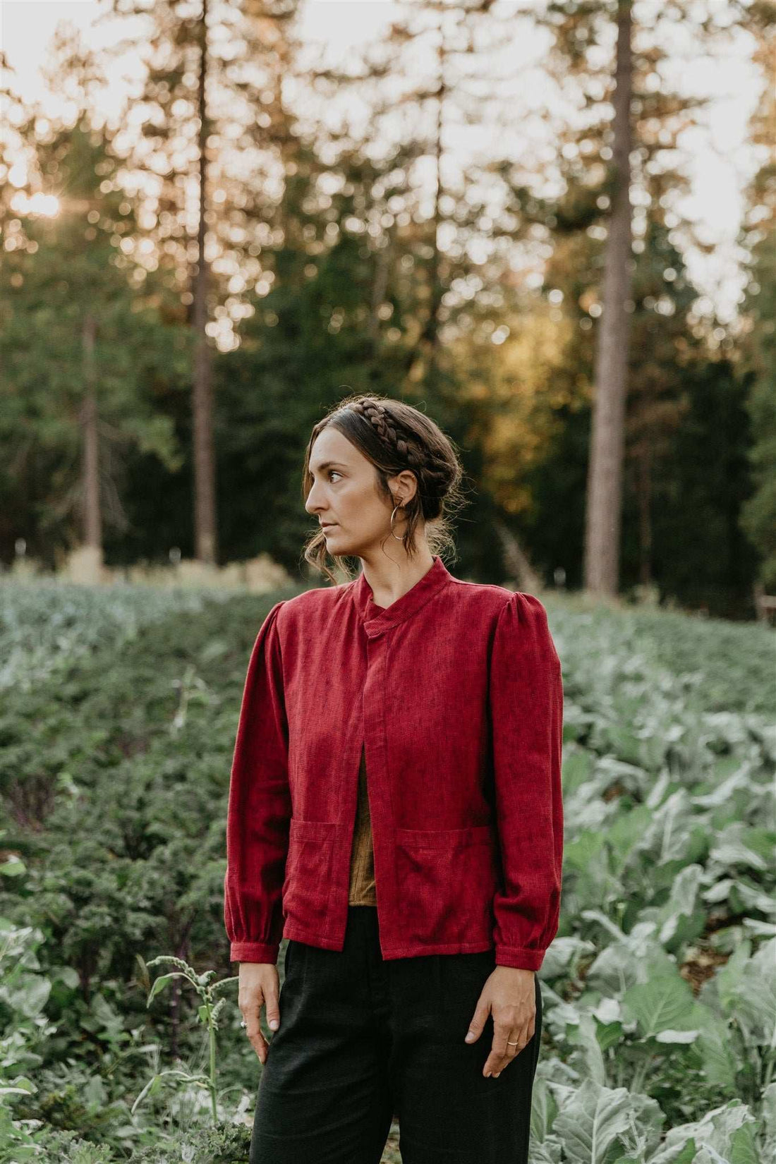 Field Day Jacket Jane Jacket in Ruby Checker