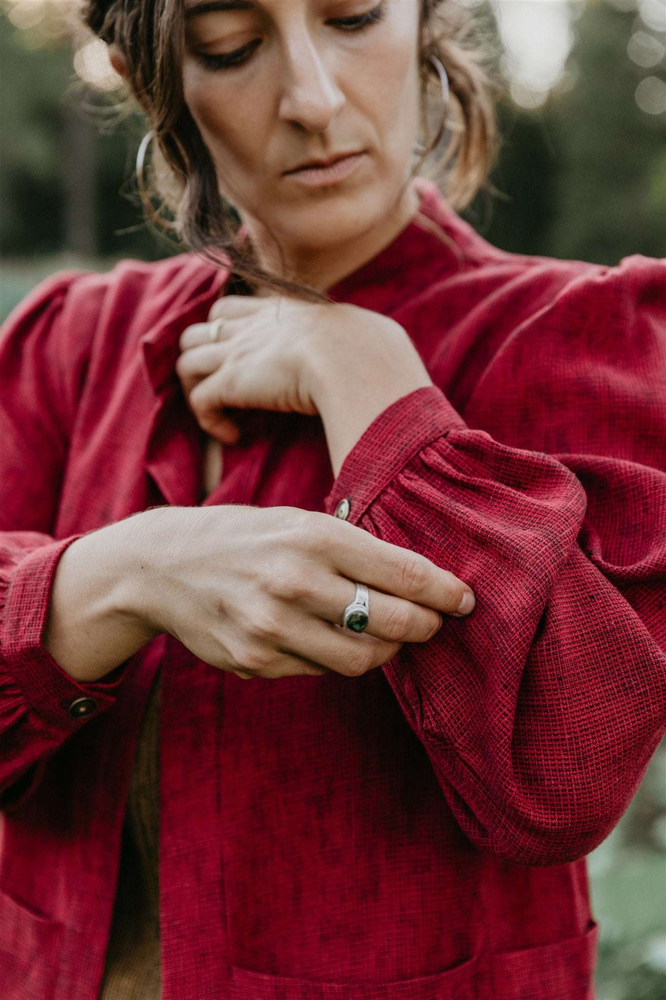 Field Day Jacket Jane Jacket in Ruby Checker