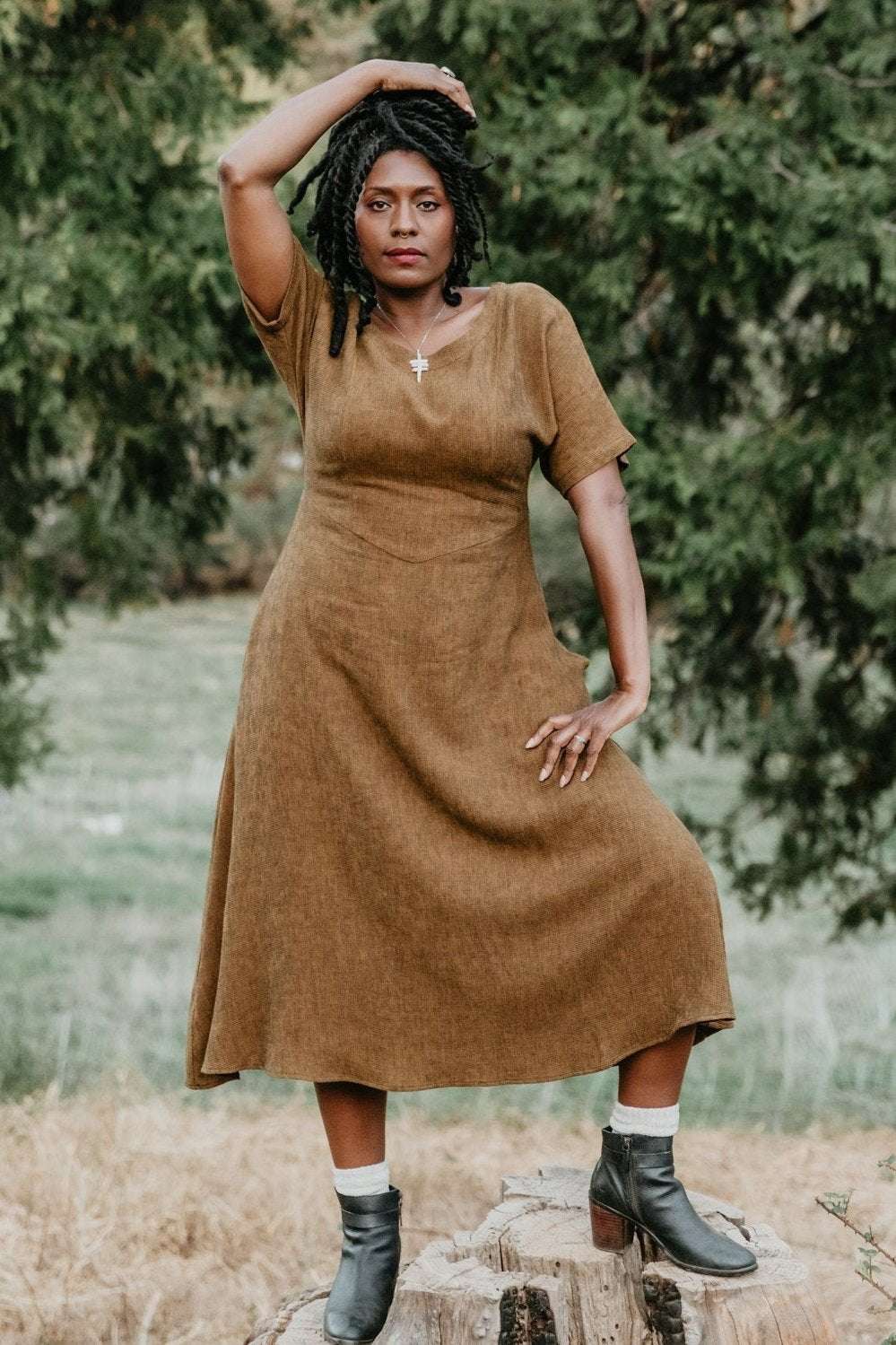 Field Day Dress Bella Dress in Golden Checker
