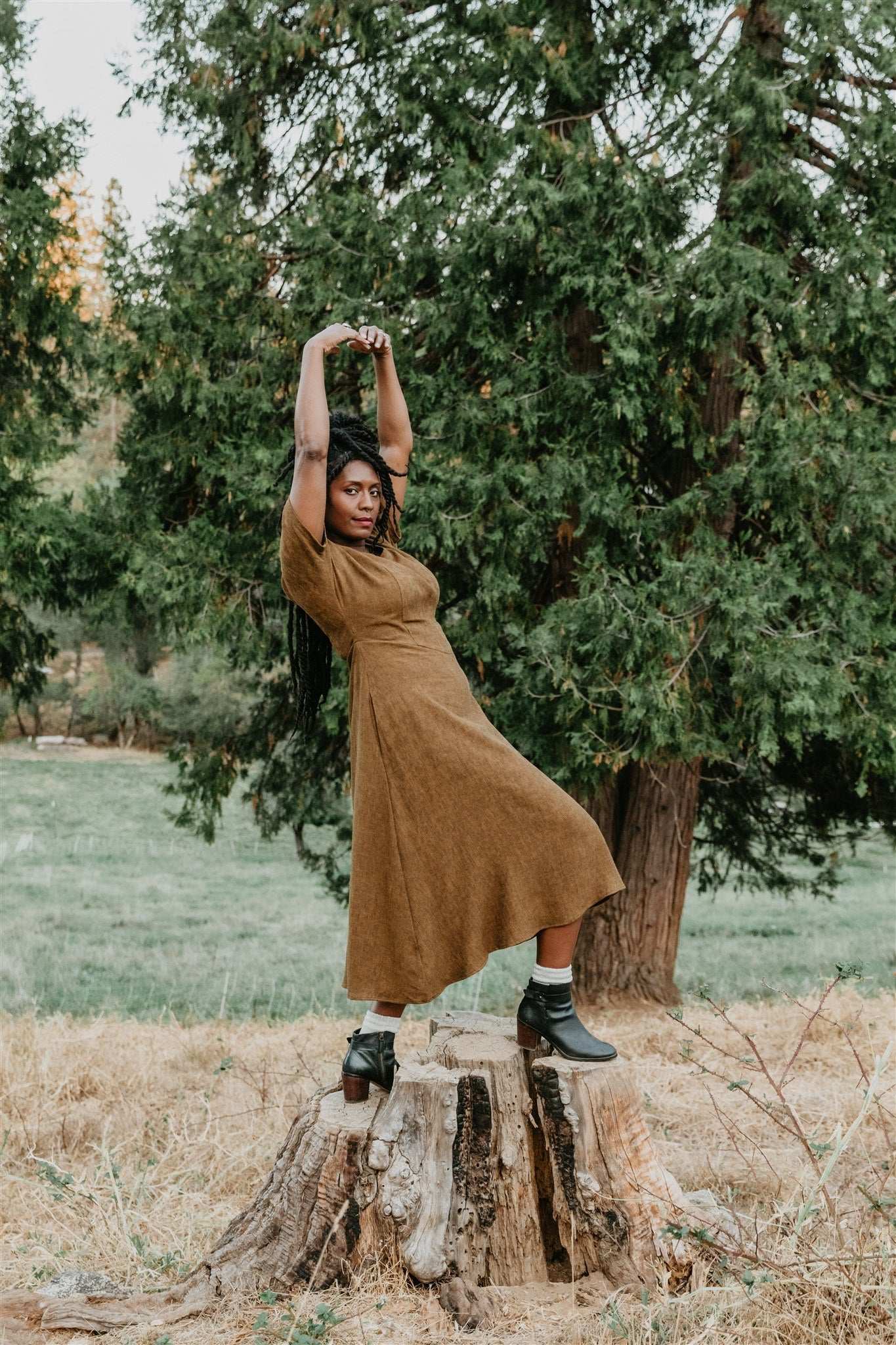 Field Day Dress Bella Dress in Golden Checker