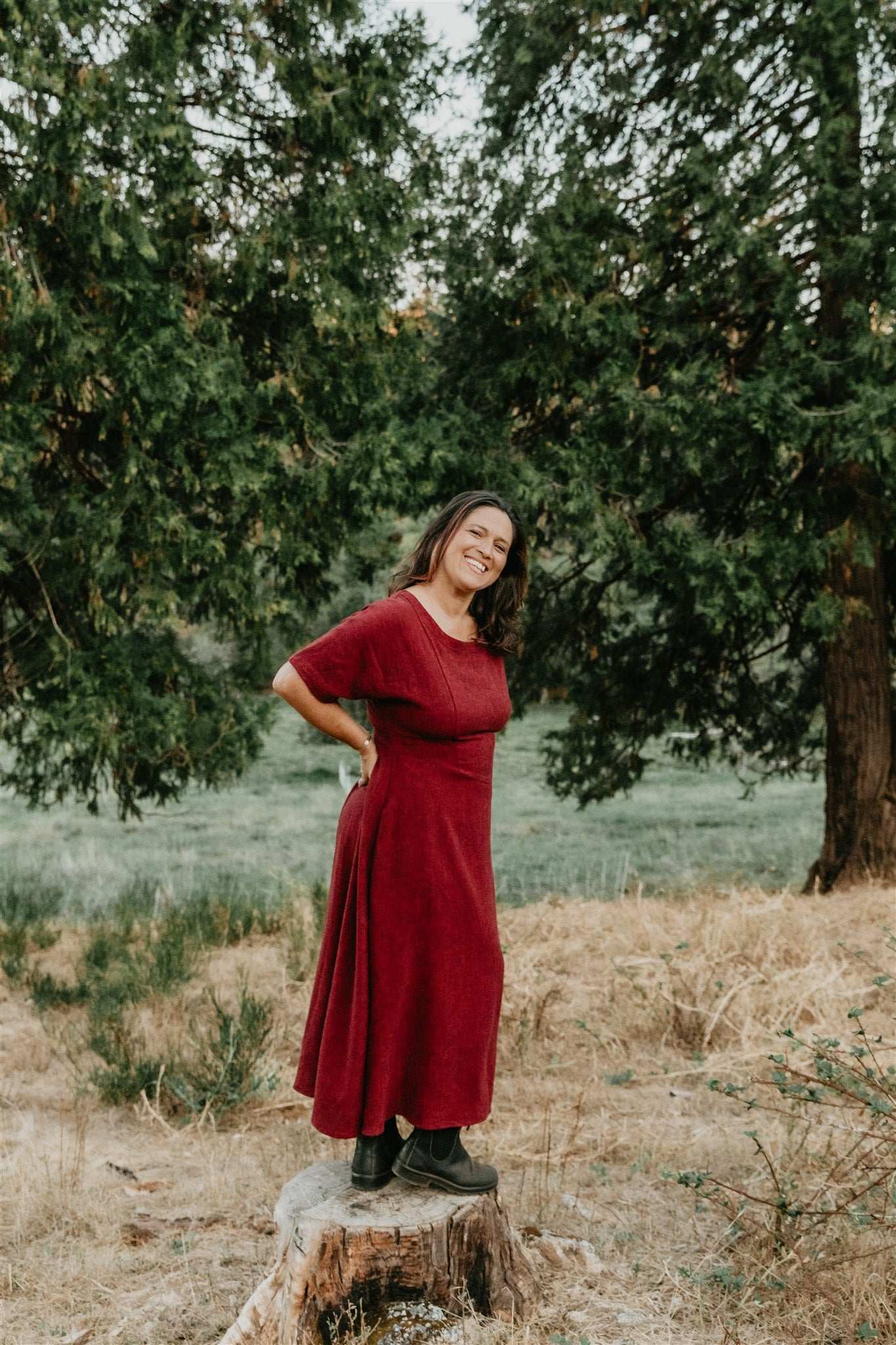 Field Day Dress Bella Dress in Ruby Checker