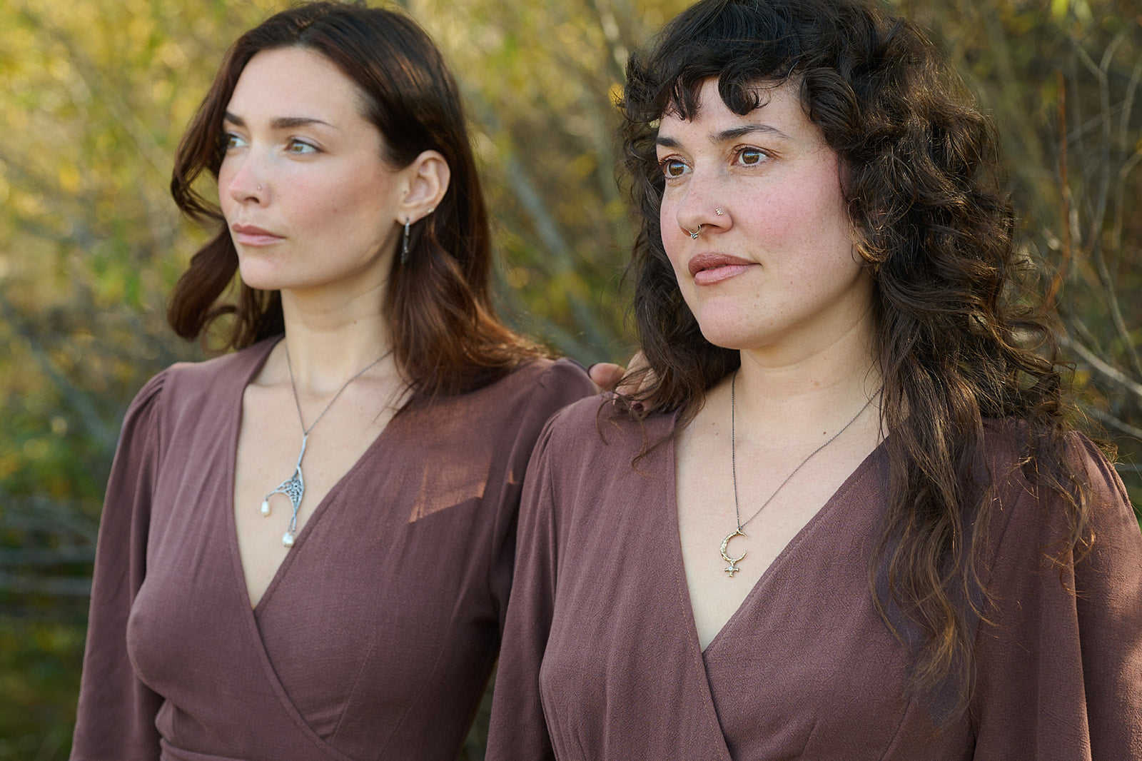 Artemis Fluttersuit in Brown Mauve Linen