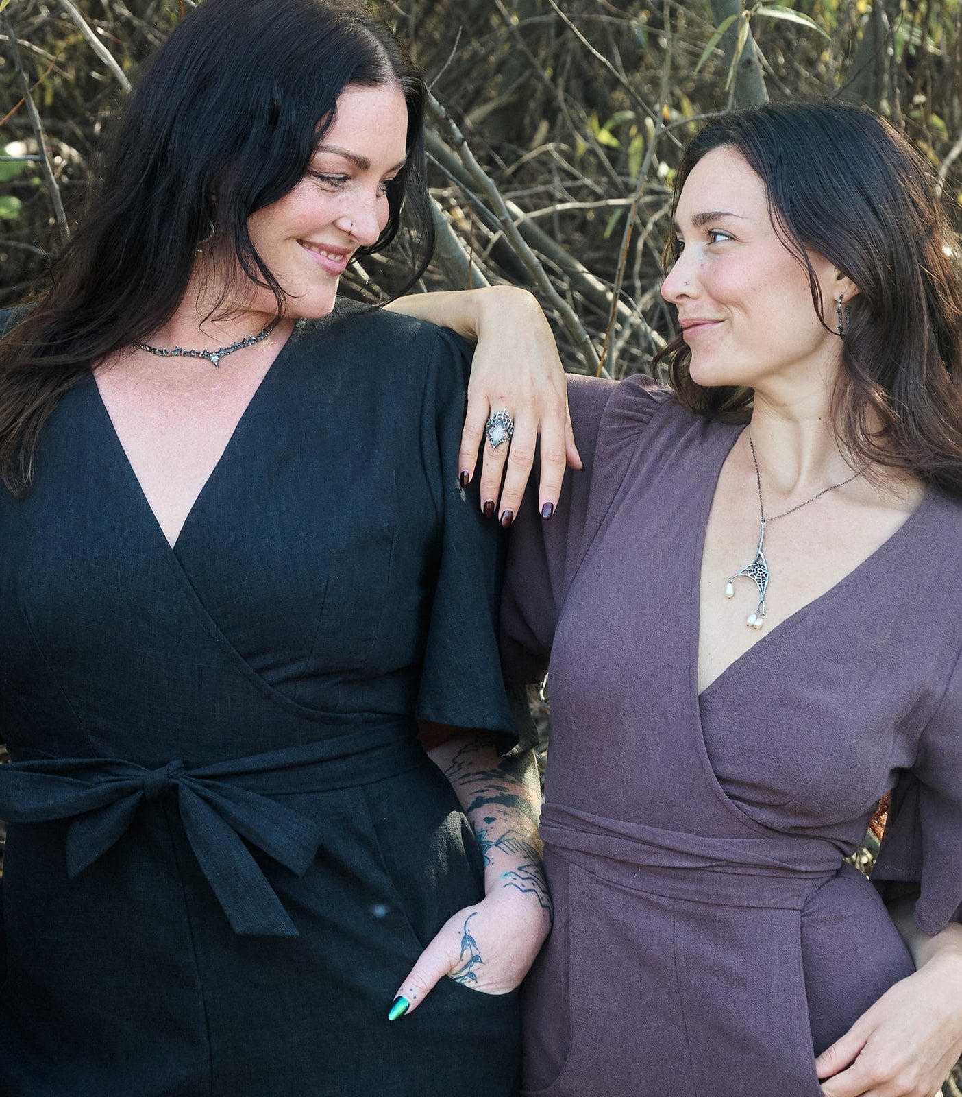 Artemis Fluttersuit in Black Linen