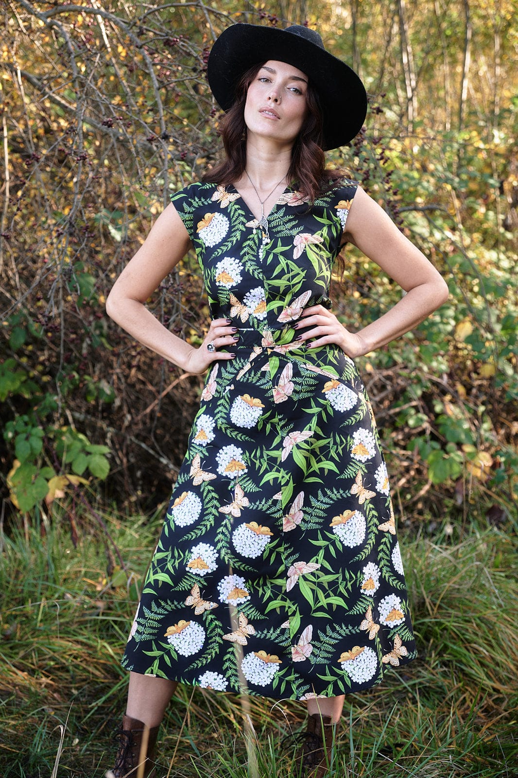 Field Day Dress Xena Dress in Fern &amp; Flox by Swan Bones