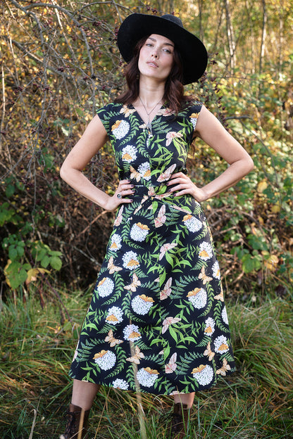 Xena Dress in Fern &amp; Flox by Swan Bones
