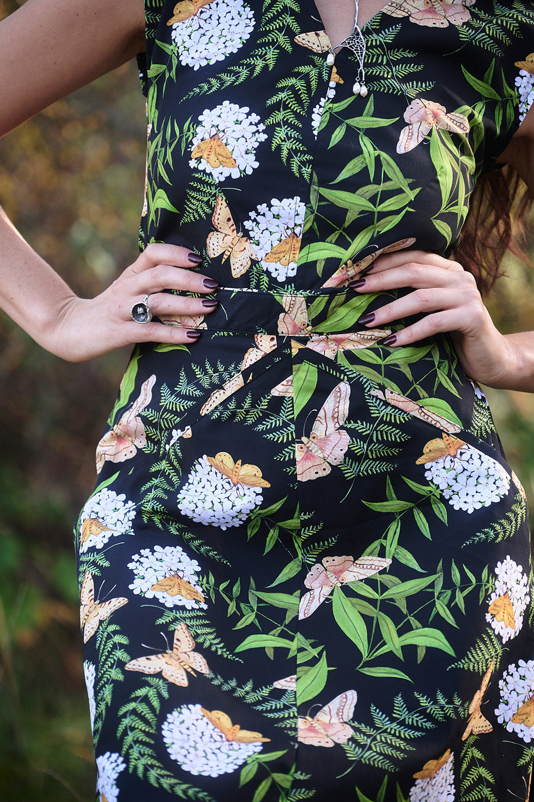 Xena Dress in Fern &amp; Flox by Swan Bones