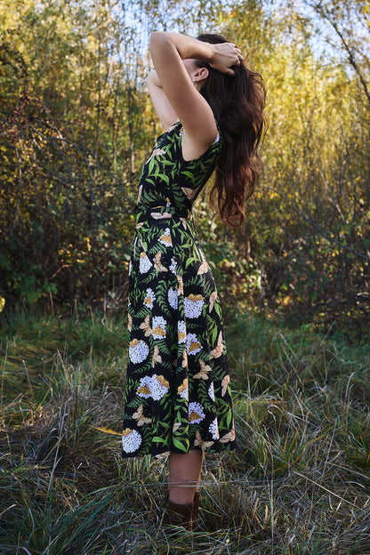Xena Dress in Fern &amp; Flox by Swan Bones