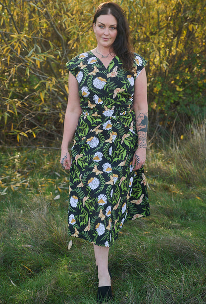 Xena Dress in Fern &amp; Flox by Swan Bones