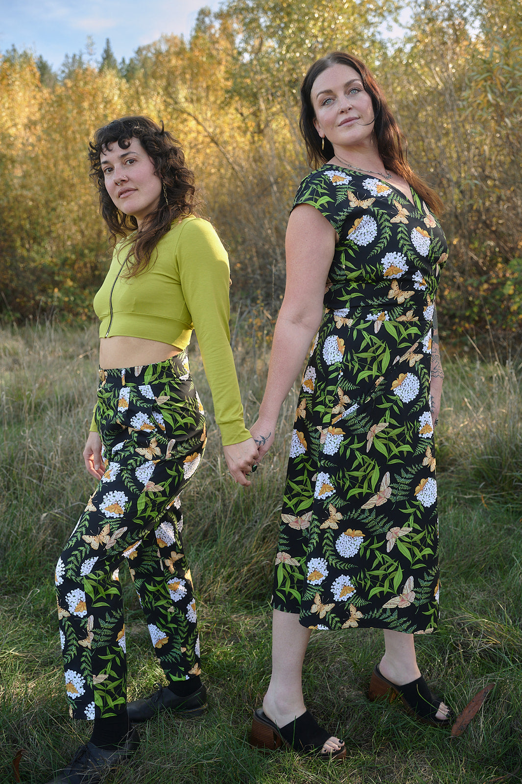 Xena Dress in Fern &amp; Flox by Swan Bones