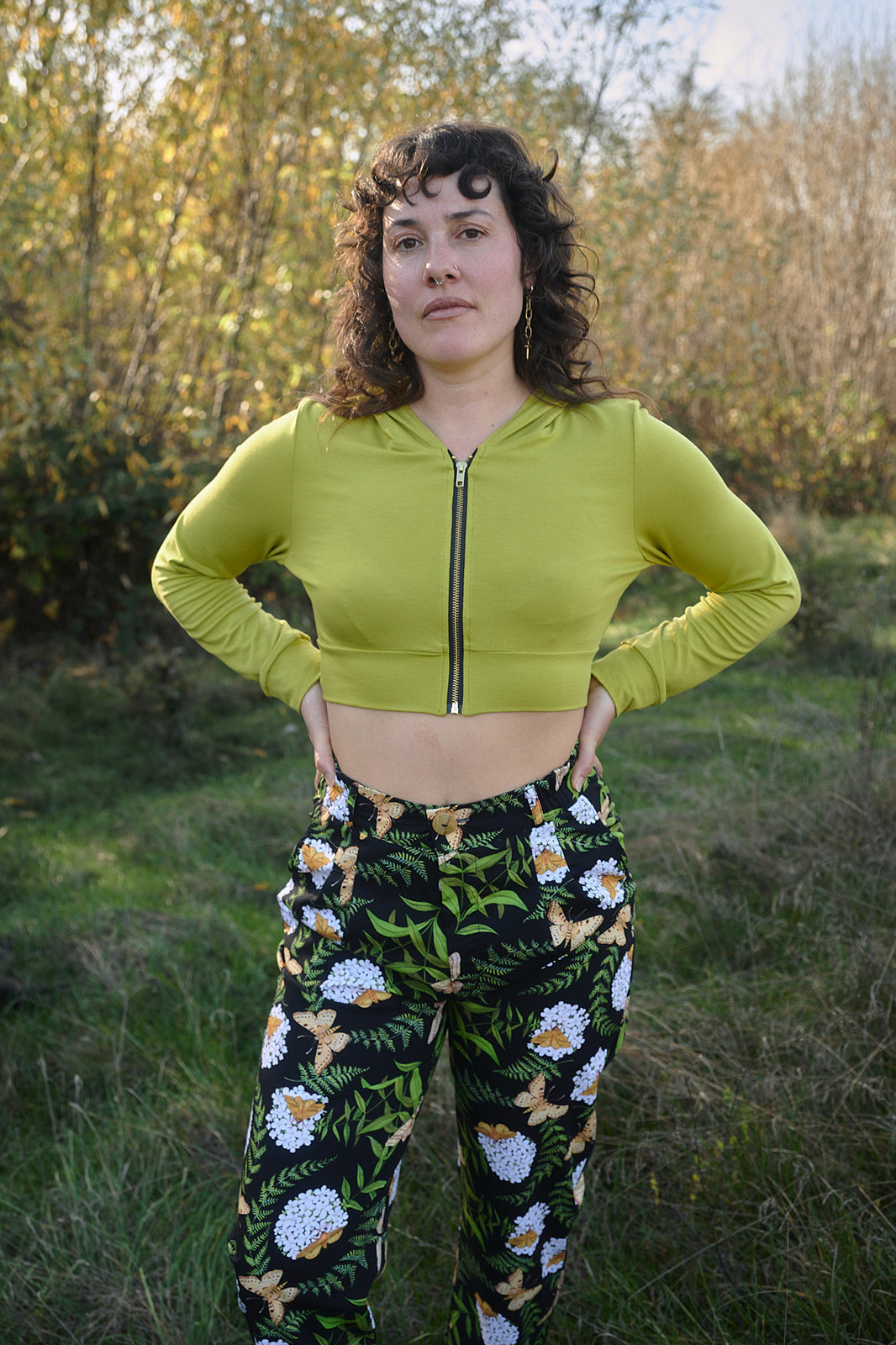 Cropped Hoodie In Starfruit Yellow