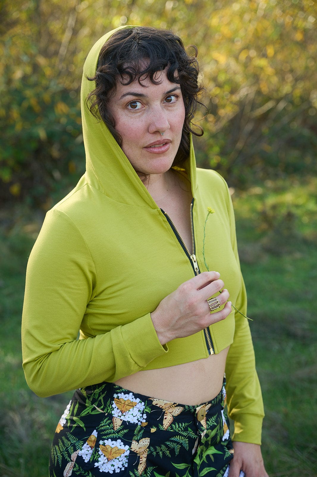 Field Day Hoodie Cropped Hoodie In Starfruit Yellow