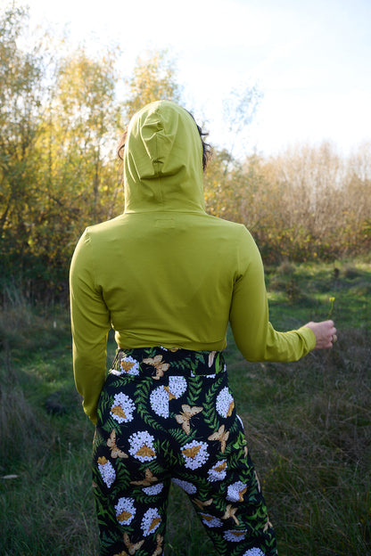Cropped Hoodie In Starfruit Yellow