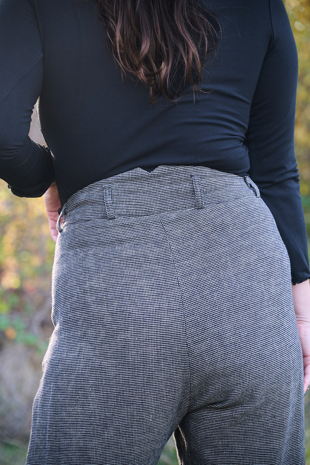 Perfect Pant in Black and Gray Checker
