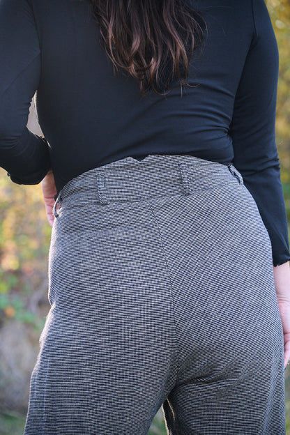 Perfect Pant in Black and Gray Checker
