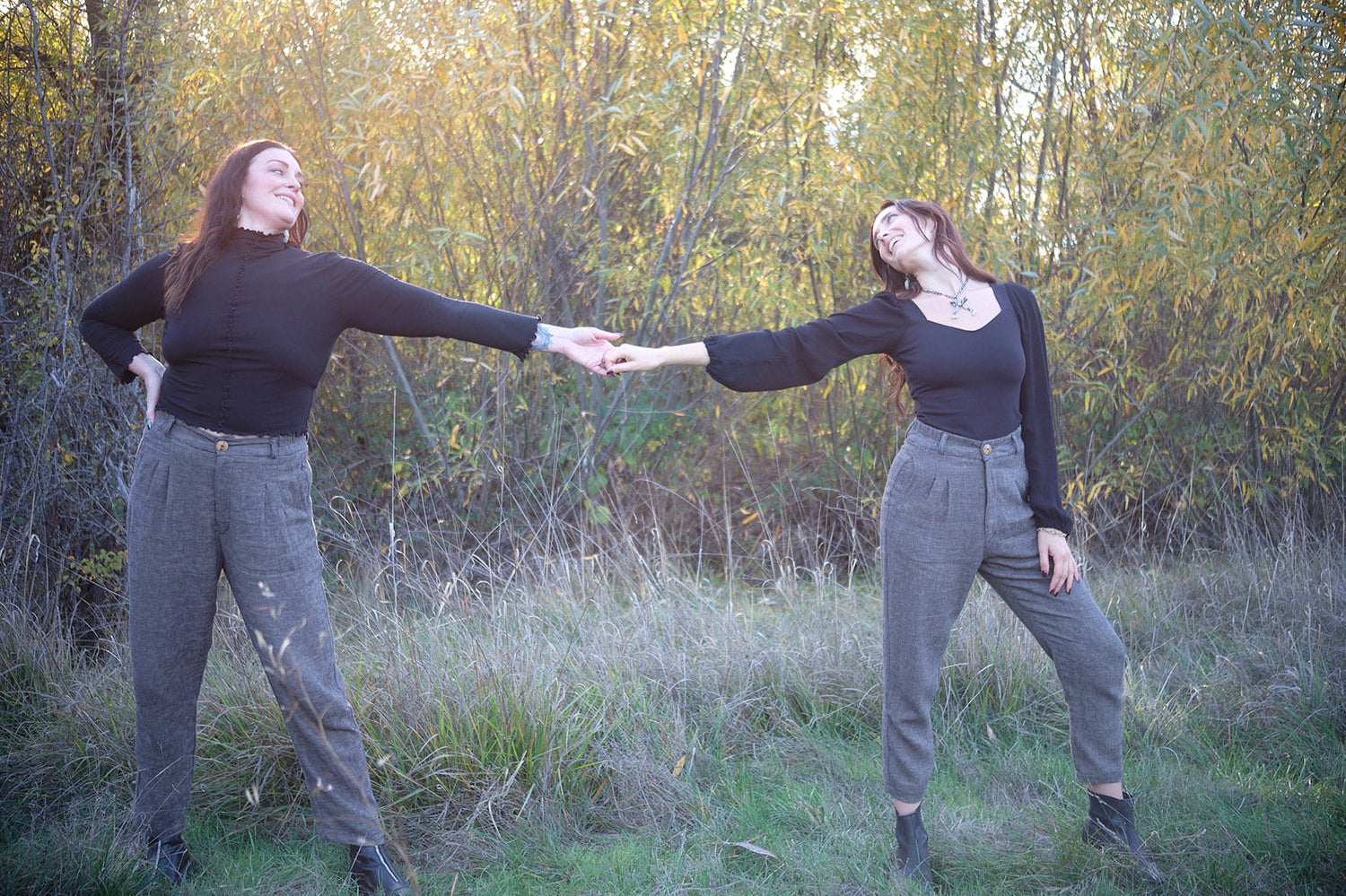 Perfect Pant in Black and Gray Checker