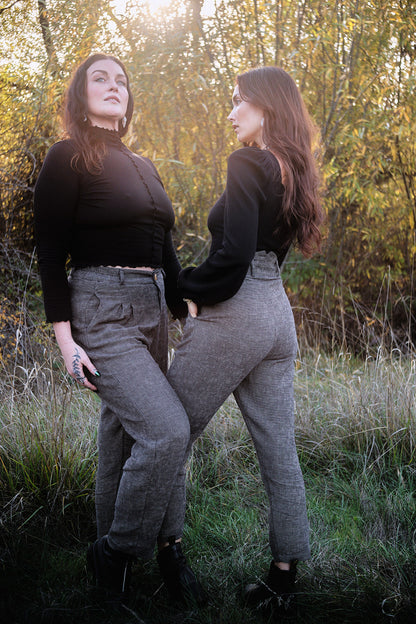 Perfect Pant in Black and Gray Checker