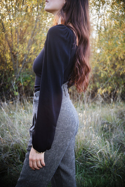 Perfect Pant in Black and Gray Checker