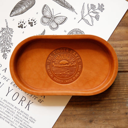 The Local Branch Leather Fingerlakes / Caramel Leather Valet - Oval